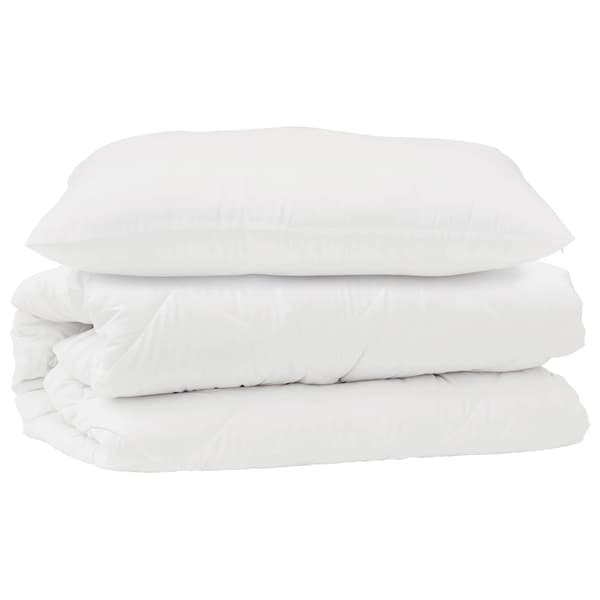 Täckeset med kudde 2 pcs Vit Mikrofiber
