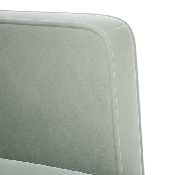 Loveseat soffa ljusgrå 111 cm sammet
