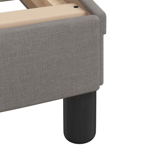 Bed Frame "Dover" Taupe 100x200 cm Fabric