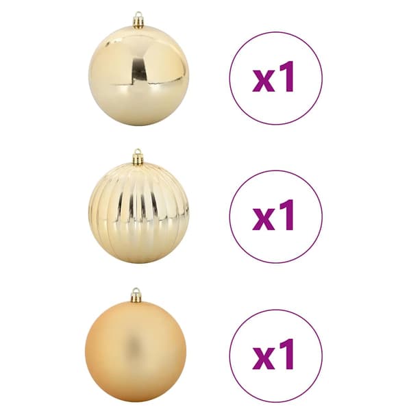 Julkula Set XXL 3 pcs Guld Plast