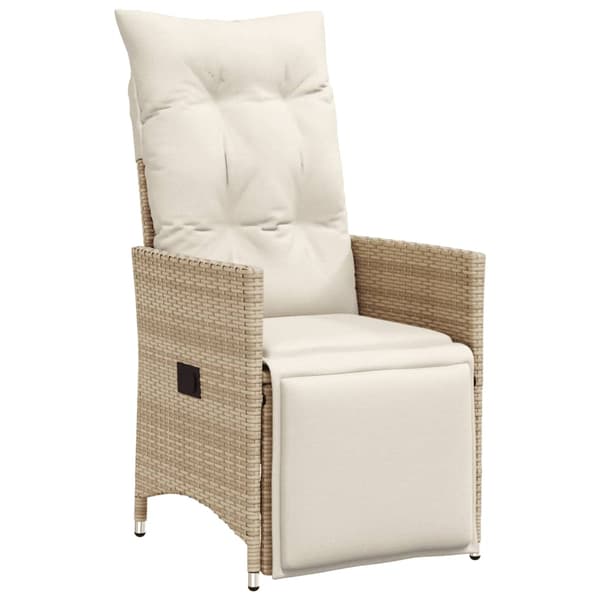 Bistrogrupp med dynor 3 delar beige konstrotting