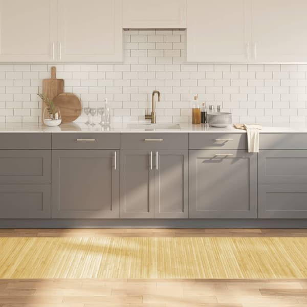 Matta rektangulär ljus naturlig 80x300 cm bambu