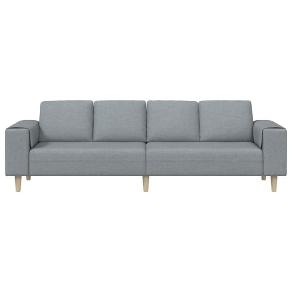 Vardagsrumsoffa Ljusgrå 250 x 77 x 76 cm Polyester
