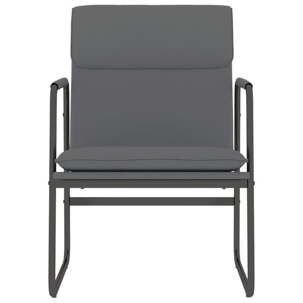 Loungestol grå 55x64x80 cm konstläder