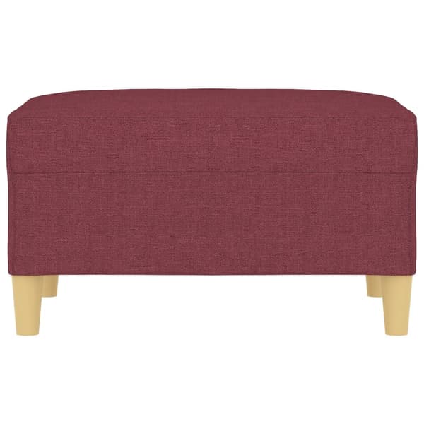 Fotpall Vinröd 70x55x41 cm tyg