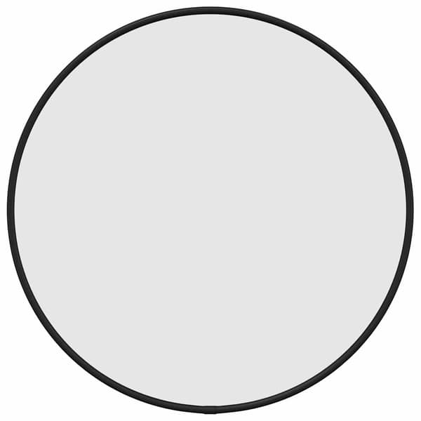 Väggspegel svart Ø 40 cm rund