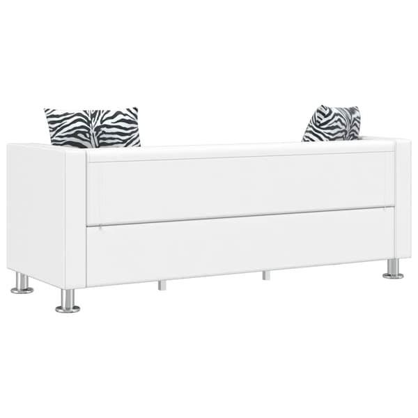 Soffa 3-sits konstläder vit
