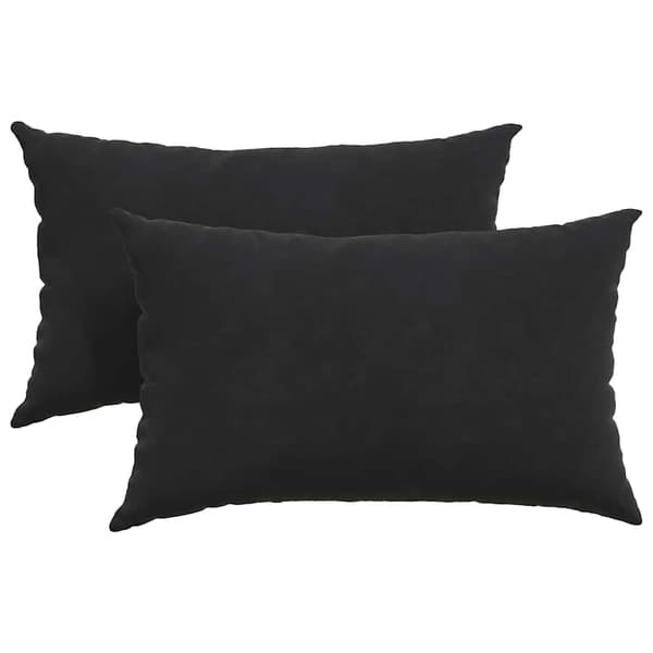 Sofakuddar 2 pcs Svart 50 x 30 cm Kordread tyg