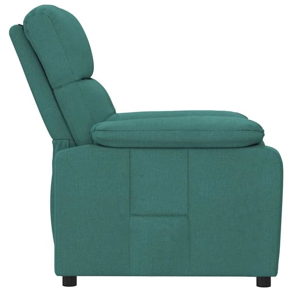 Reclinerfåtölj mörkgrön tyg