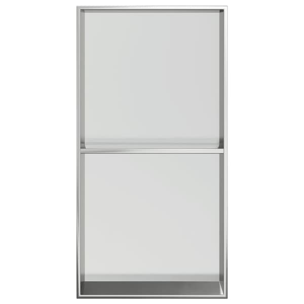 Duschnisch borstad silver 32x62x9 cm rostfritt stål