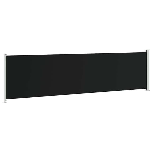Infällbar sidomarkis 600x160 cm svart