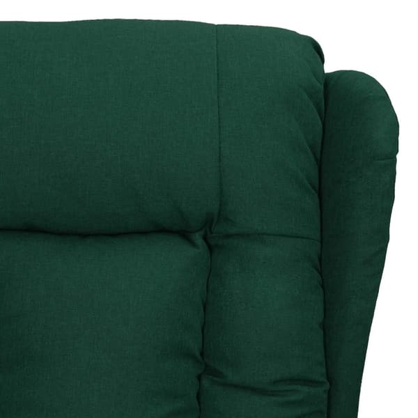 Reclinerfåtölj mörkgrön tyg
