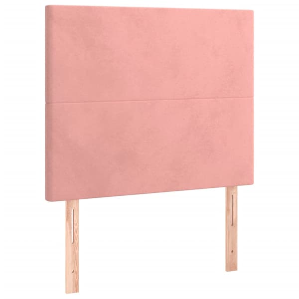 Ramsäng med madrass rosa 80x200 cm sammet
