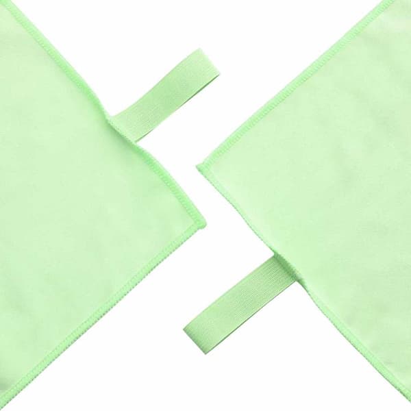 Sporthandduk Set 2 pcs Grön tyg