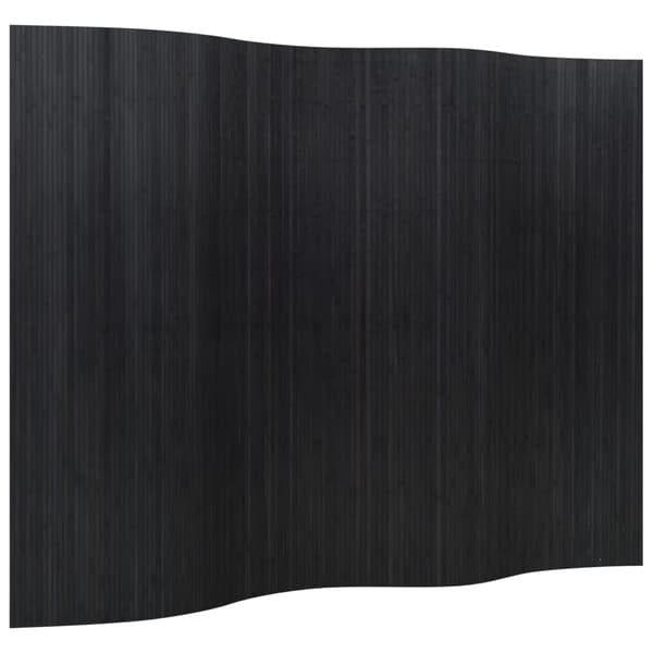 Rumsavdelare svart bredd 250 cm höjd 165 cm bambu