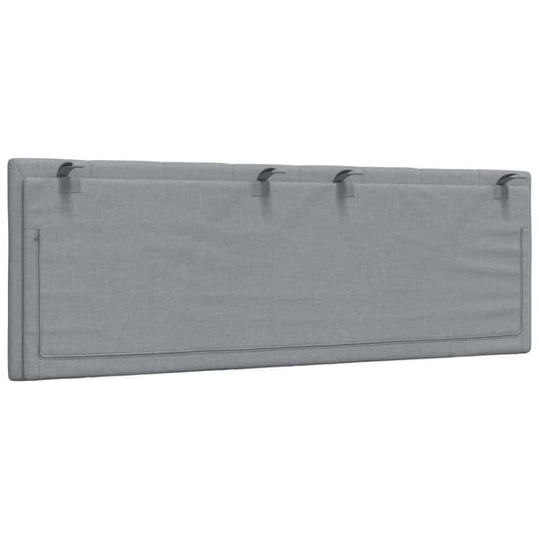 Headboard Cushion "Hanko" Light Grey 120 cm Fabric