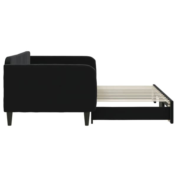 Dagbädd utdragbar svart 100x200 cm sammet