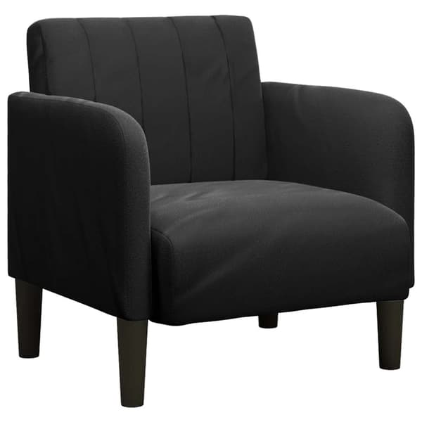 Soffstol med armstöd svart 54 cm sammet