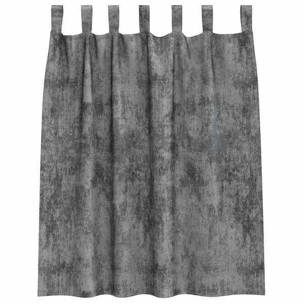 Sammetsgardiner 2 st Grå 140 x 140 cm Sammet