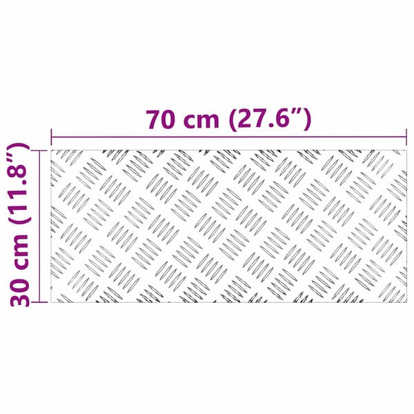 Trappsteg Rektangulär 4 pcs Silver 70 x 30 cm Aluminium