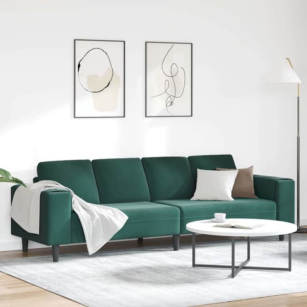 Vardagsrumsoffa Mörkgrön 250 x 77 x 76 cm