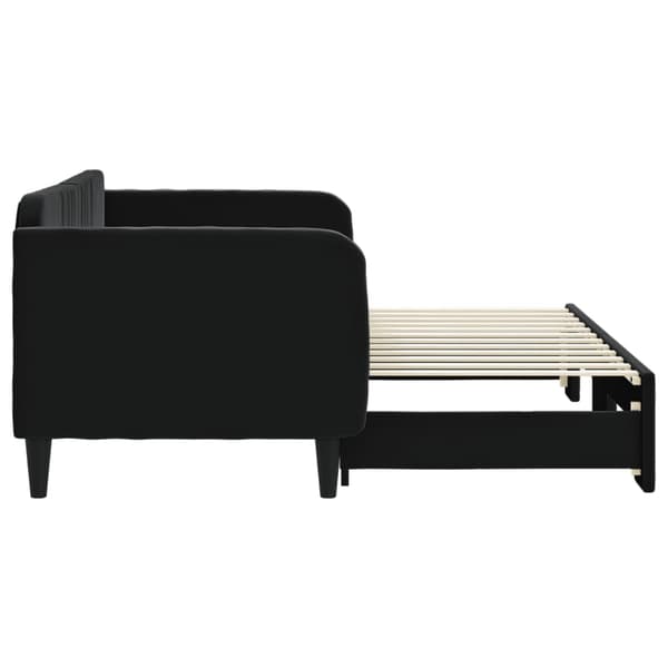 Dagbädd utdragbar svart 80x200 cm sammet