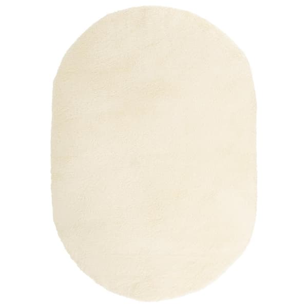 Ryamatta med lång lugg NAVARRA gräddvit 300x200 cm polyester