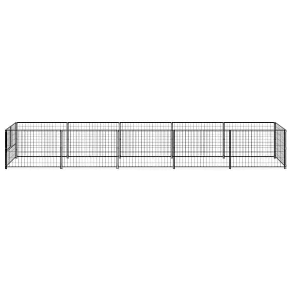 Hundgård svart 5 m² stål