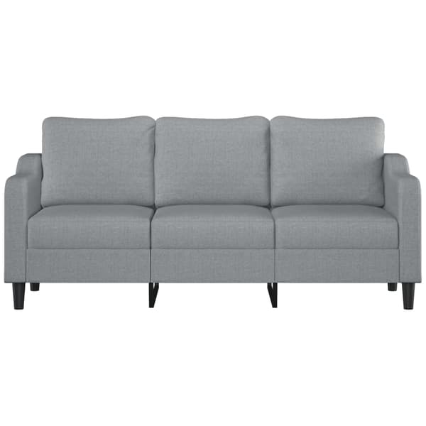 3-sitssoffa ljusgrå 180 cm tyg
