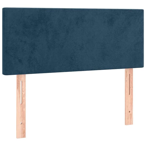 Sänggavel mörkblå 90x5x78/88 cm sammet