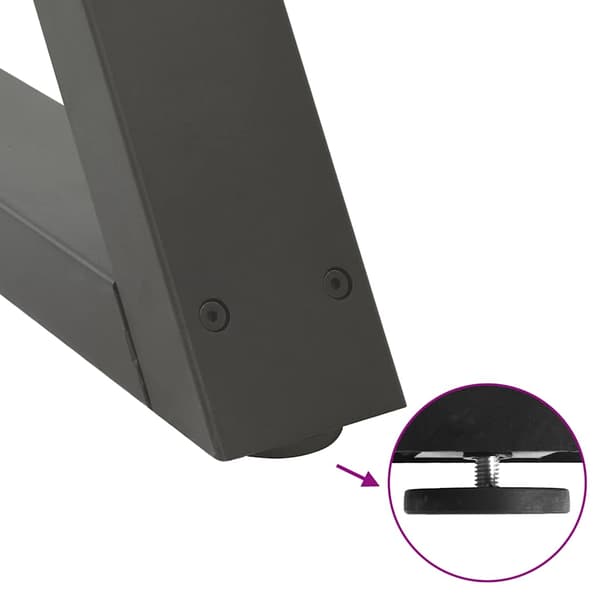 Soffbordsben 2 st antracit 70x(42-43,3) cm stål