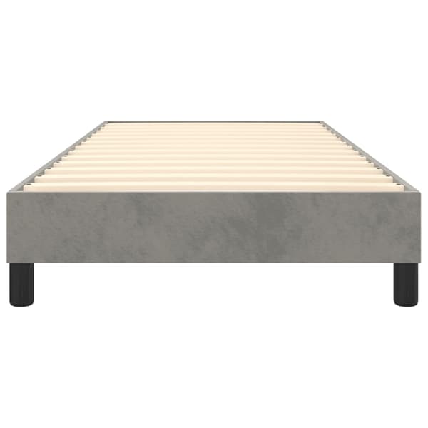 Boxspring-sängram ljusgrå 100x200 cm sammet