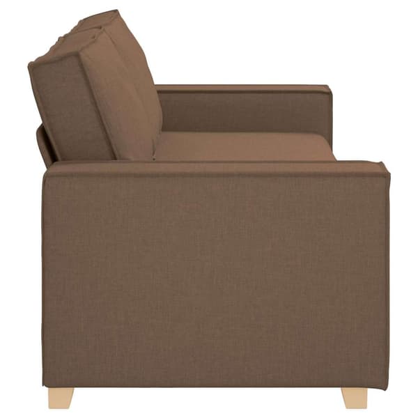 3-sitssoffa brun 180 cm tyg