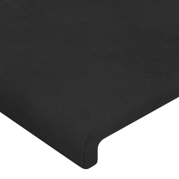 Sänggavlar svart 200x5x78/88 cm sammet