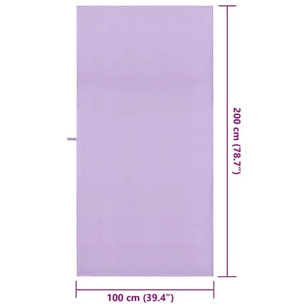 Sporthanddukar 2 pcs Lila 200 x 100 cm Polyester och polyamid