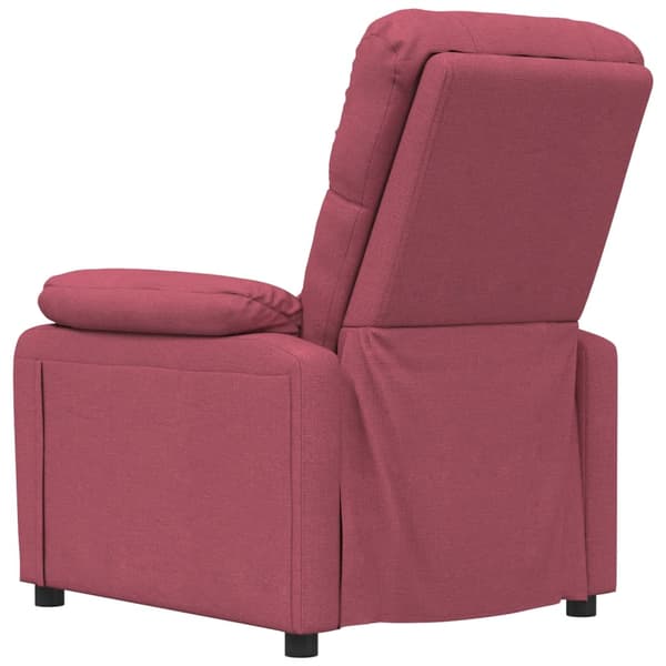 Massagefåtölj vinröd tyg