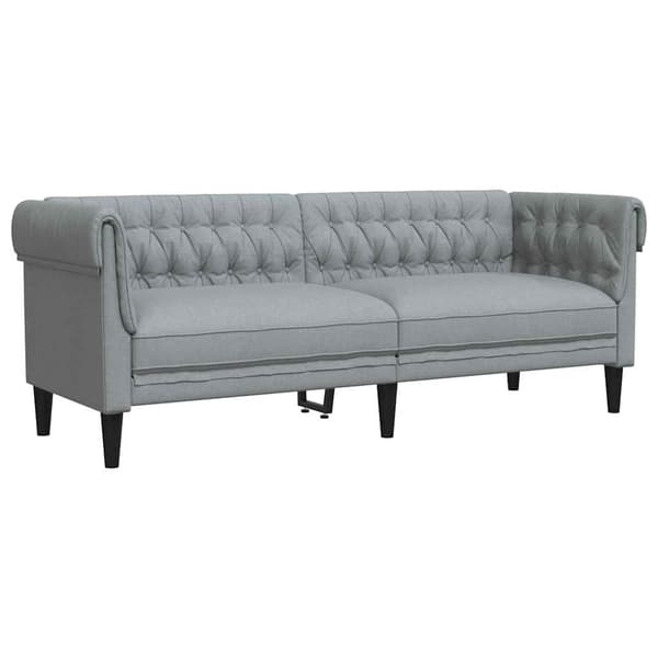 Soffa Ljusgrå 201,5 x 74,5 x 74,5 cm Polyester