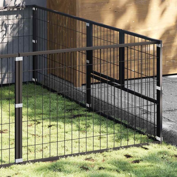 Hundgård svart 4 m² stål