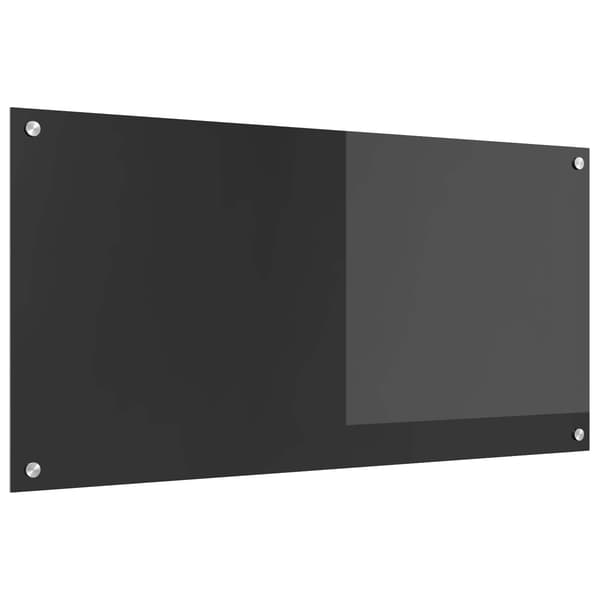 Köksskydd Mörkgrå 100 x 50 cm härdat glas