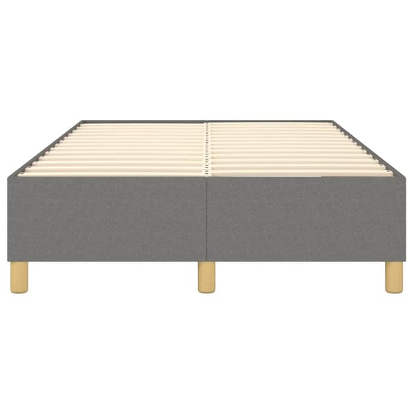Boxspring-sängram mörkgrå 120x200 cm tyg
