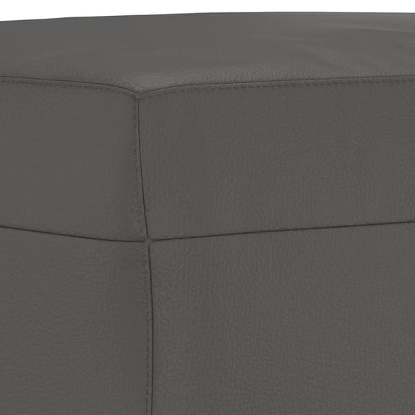 Bänk grå 100x35x41 cm konstläder