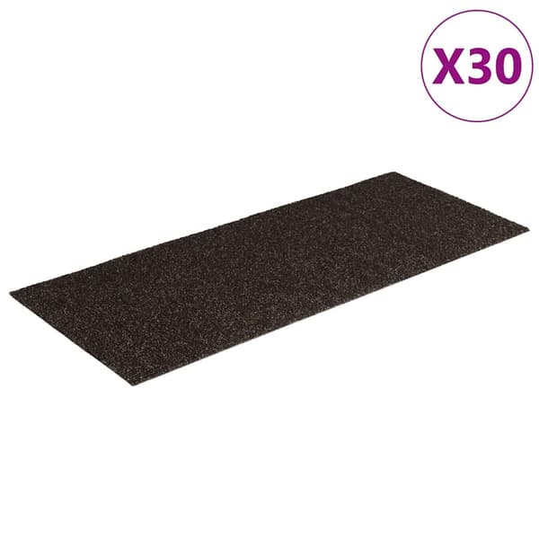 Trappmattor självhäftande 30 st 60x25 cm mörkbruna rektangulära