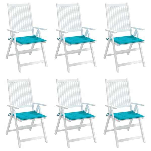 Stolsdynor 6 st turkos 50x50x4 cm tyg