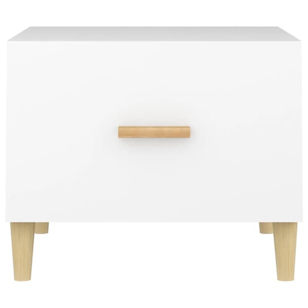 Soffbord 2 st vit 50x50x40 cm konstruerat trä
