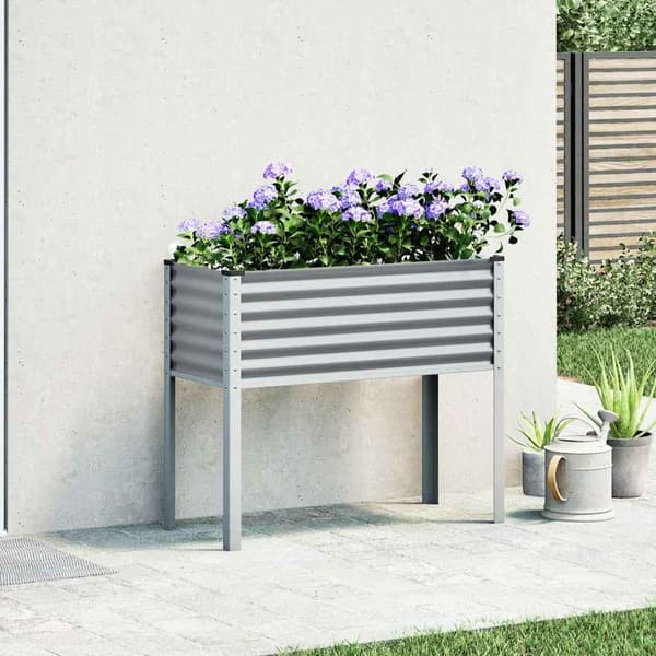 Odlingslåda grå 100x45x90 cm stål