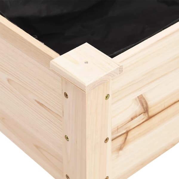 Odlingslåda med foder 71x37x76 cm massivt granträ