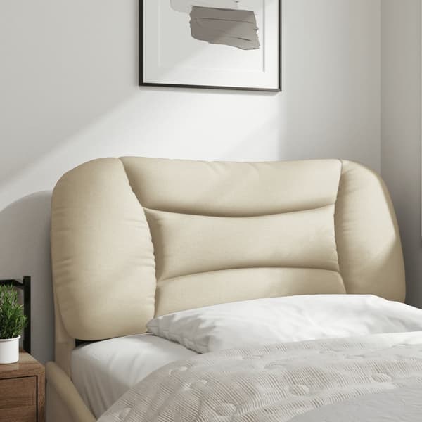 Headboard Cushion "Hvar" Cream 80 cm Fabric
