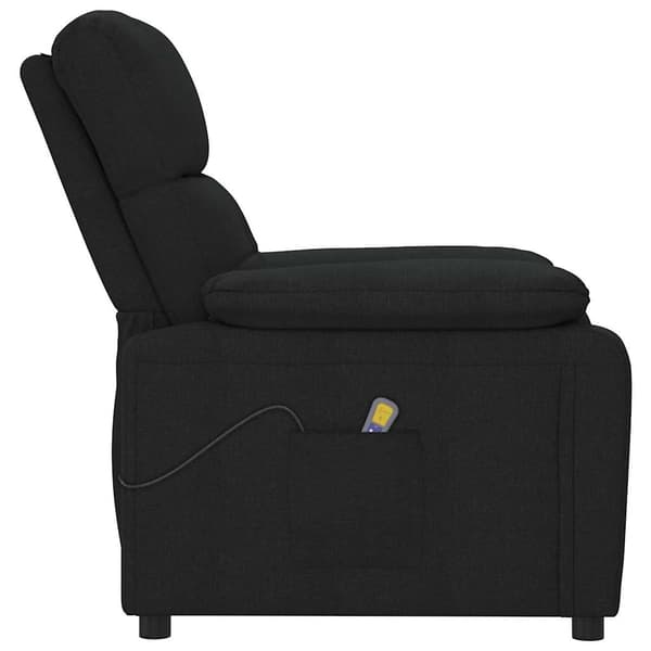 Massagefåtölj svart tyg