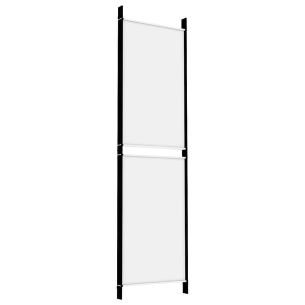 Rumsavdelare 4 paneler vit 200x180 cm tyg