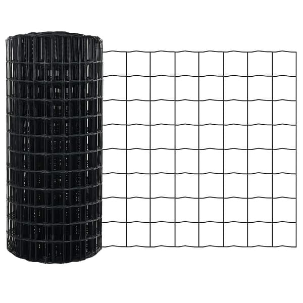 Eurogärdsel Grå 0,4 x 50 m PVC-belagt järn